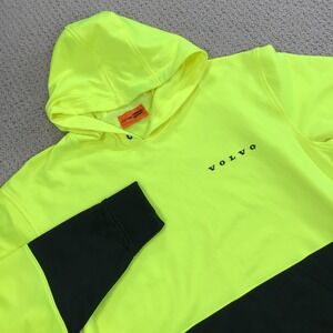 CornerStone Volvo Hoodie Mens XL Neon Yellow Black Sweatshirt
